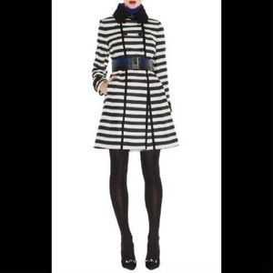 Karen Mullen Striped Wool Coat